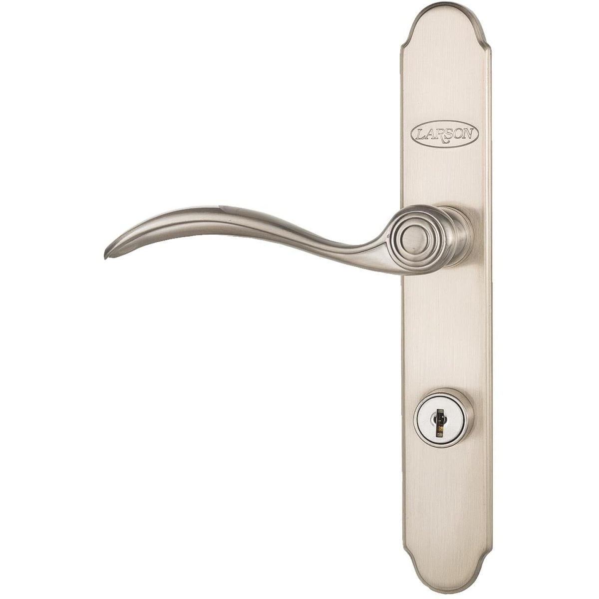 Larson QuickFit Brushed Nickel Die-Cast Metal Locking Storm Door