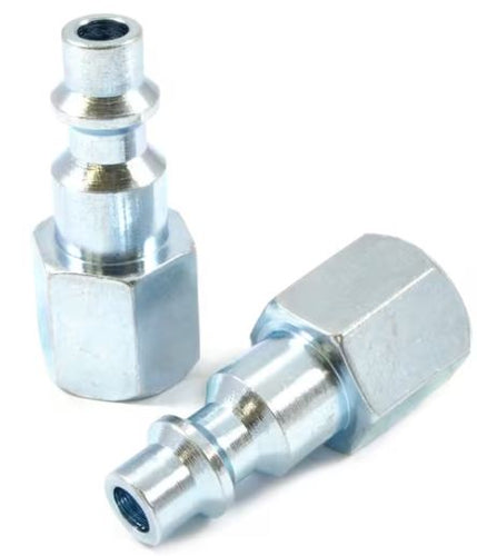 Forney Industrial/Milton Style Plug, 1/4 in x 1/4 in FNPT (2-Pack)