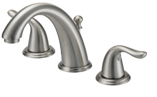 Boston Harbor TQ-FW6B0000NP Lavatory Faucet, 1.2 gpm, 2-Handle, 3-Faucet Hole, Brass/Plastic/Zinc, Lever Handle