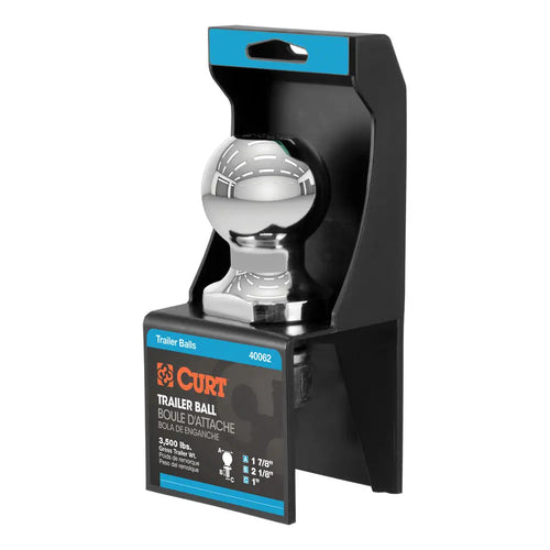 Curt 1-7/8 Trailer Ball 1 x 2-1/8 Shank 3,500 lbs. Chrome