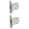 Amerock Polished Chromium 3/8 In. Self-Closing Inset Hinge, (2-Pack)