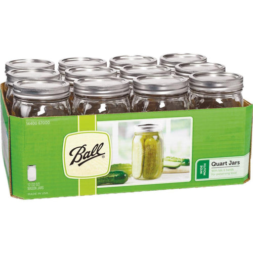 Ball 1 Quart Wide Mouth Mason Canning Jar (12-Count) - Roseboro, NC